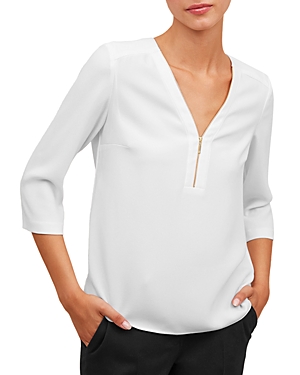 Gerard Darel Celestine V Neck Blouse In Ecru