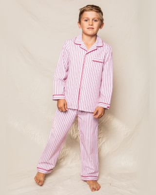 Unisex Antique Red Ticking Pajama Set - Baby, Little Kid, Big Kid