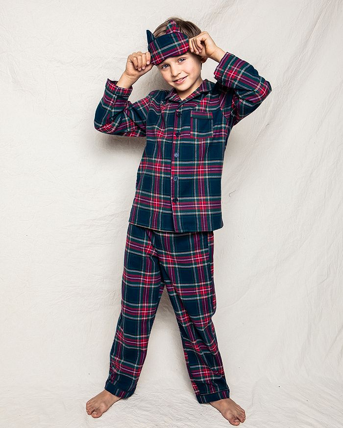 Petite Plume Baby's, Little Kid's & Kid's Windsor Tartan 2-piece Pajama Set In Navy