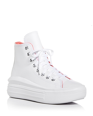 Converse Women's Chuck Taylor All Star Move Platform High Top Sneakers In White/white