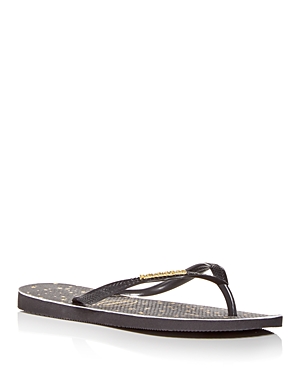 Shop Havaianas Women's Slim Flip Flops In Black/light