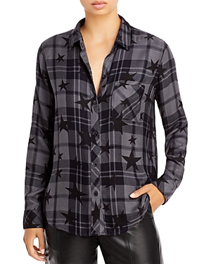 Rails Hunter Button-front Plaid Shirt - Ash Twilight Stars In Ash Twilight
