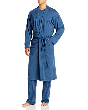 Daniel Buchler Peruvian Pima Cotton Robe In Denim