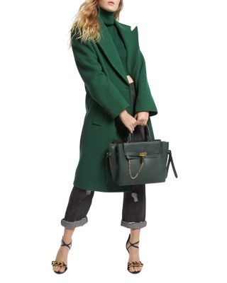 green ladies wool coat