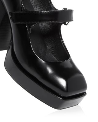 Jeffrey Campbell Reine Platform Mary Jane Pump In Black Box  Jeffrey Campbell Black Platform Mary Janes with Chunky Heel main image 1
