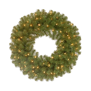 National Tree Company 24 North Valley Spruce Wreath with Dual Color Lights