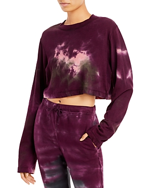 Cotton Citizen Tokyo Long-sleeve Cropped Tee In Plum Haze