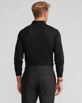 Classic Fit Soft Cotton Long-Sleeve Polo Shirt