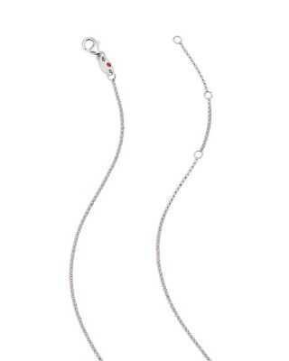 18K White Gold or 18K Yellow Gold Petite Venetian Princess Diamond Pendant Necklace, 17&amp;quot;