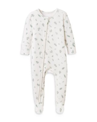 Elegant Baby - Girls' Leaf Print Footie - Baby