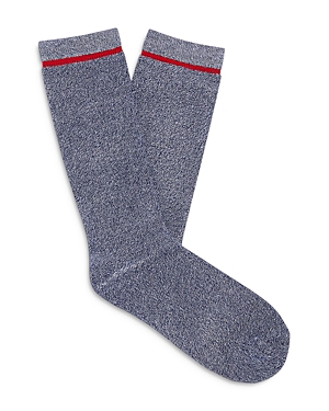 Shop Ugg Kyro Cozy Crew Socks In Marled Navy