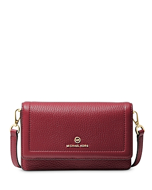Michael Michael Kors Jet Set Charm Small Phone Crossbody In Dark Berry/gold