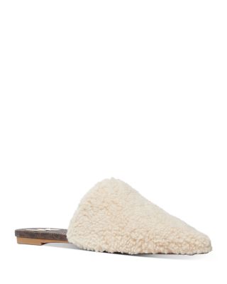 womens faux fur mule slippers