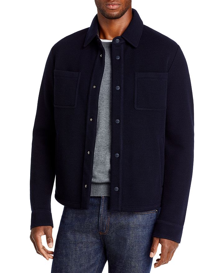 Herno Heavy Knit Shirt Jacket With Contrast Back | Bloomingdale's