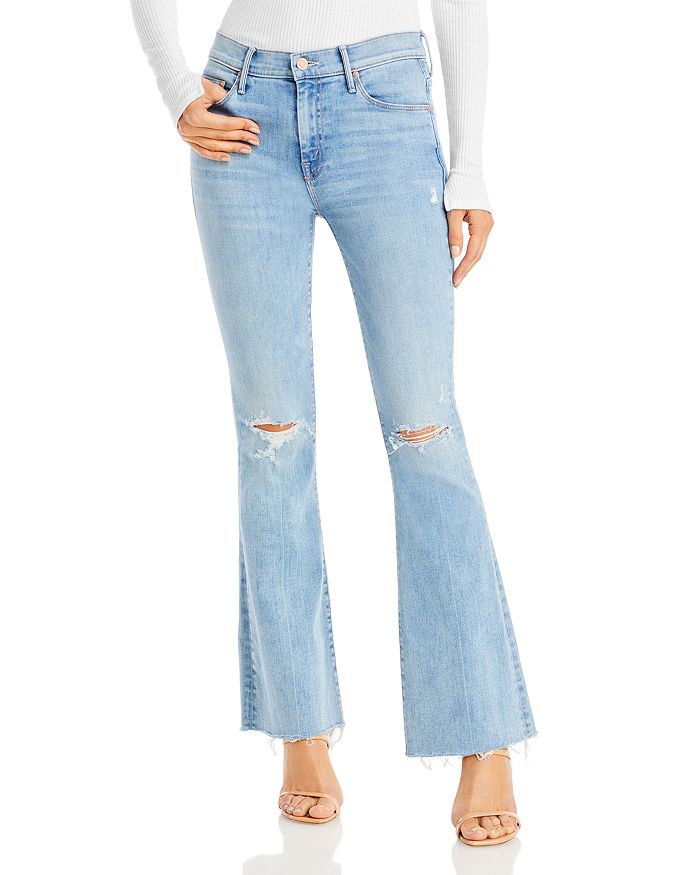 Mother The Weekender Mid Rise Flared Jeans In Dreamer