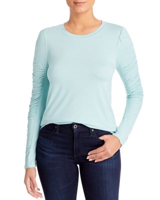 Cupio - Ruched Sleeve Top