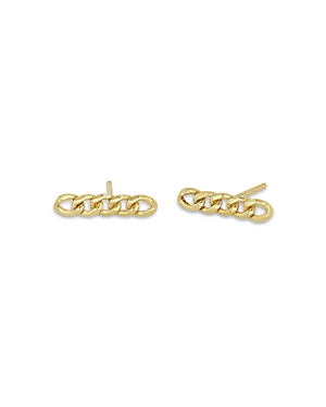 Zoë Chicco 14k Yellow Gold Curb Link Bar Stud Earrings