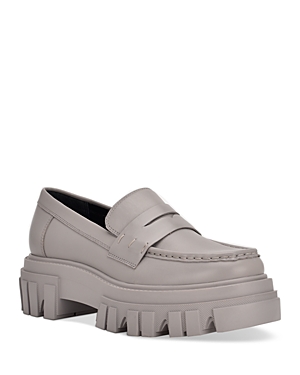 MARC FISHER LTD WOMEN'S MORRIS LEATHER LUG SOLE LOAFERS MLMORRIS