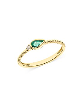 Bloomingdale's - Pear Shaped Gemstone & Diamond Stacking Ring Collection in 14K Yellow Gold - 100% Exclusive