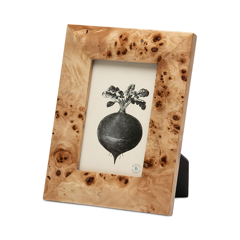 Pigeon & Poodle Narvik Dark Brown Burl Frame, 4 x 6