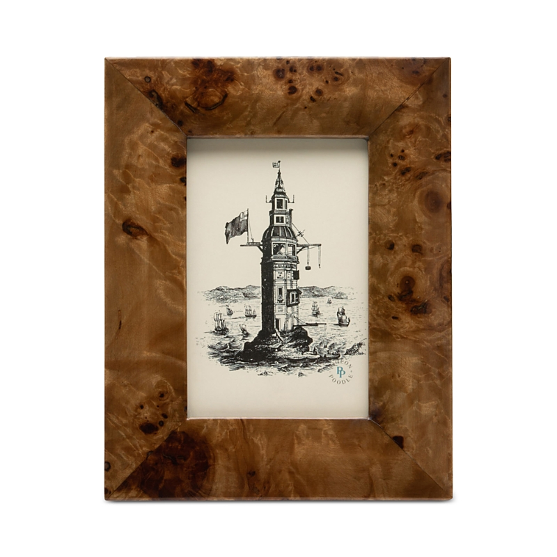 Pigeon & Poodle Narvik Dark Brown Burl Frame, 4 x 6