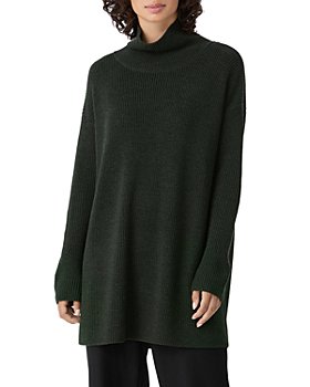 Eileen Fisher Petites - Ribbed Merino Wool Tunic Sweater