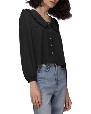 Oversized Collar Detail Top