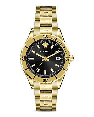 Versace Hellenyium Watch, 42mm In Black/gold