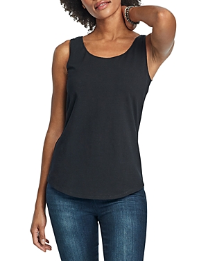Nic + Zoe Nic+zoe Petite Shirt Tail Perfect Tank In Black Onyx