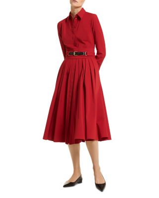 michael kors red shirt dress