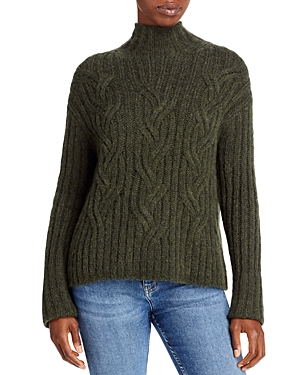 Vince Mirrored Cable Turtleneck Sweater
