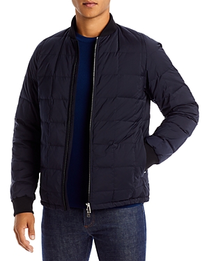 Theory Varet Quilted Bomber Jacket In Baltic