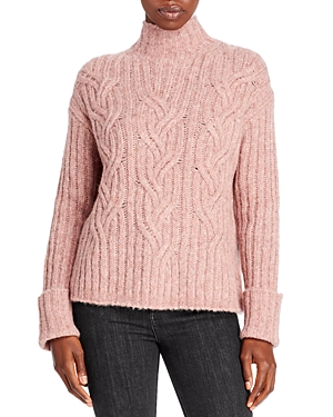 Vince Mirrored Cable Turtleneck Sweater