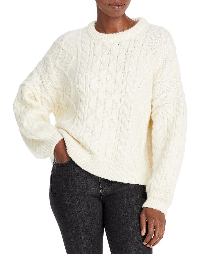 ANINE BING Mike cable-knit sweater
