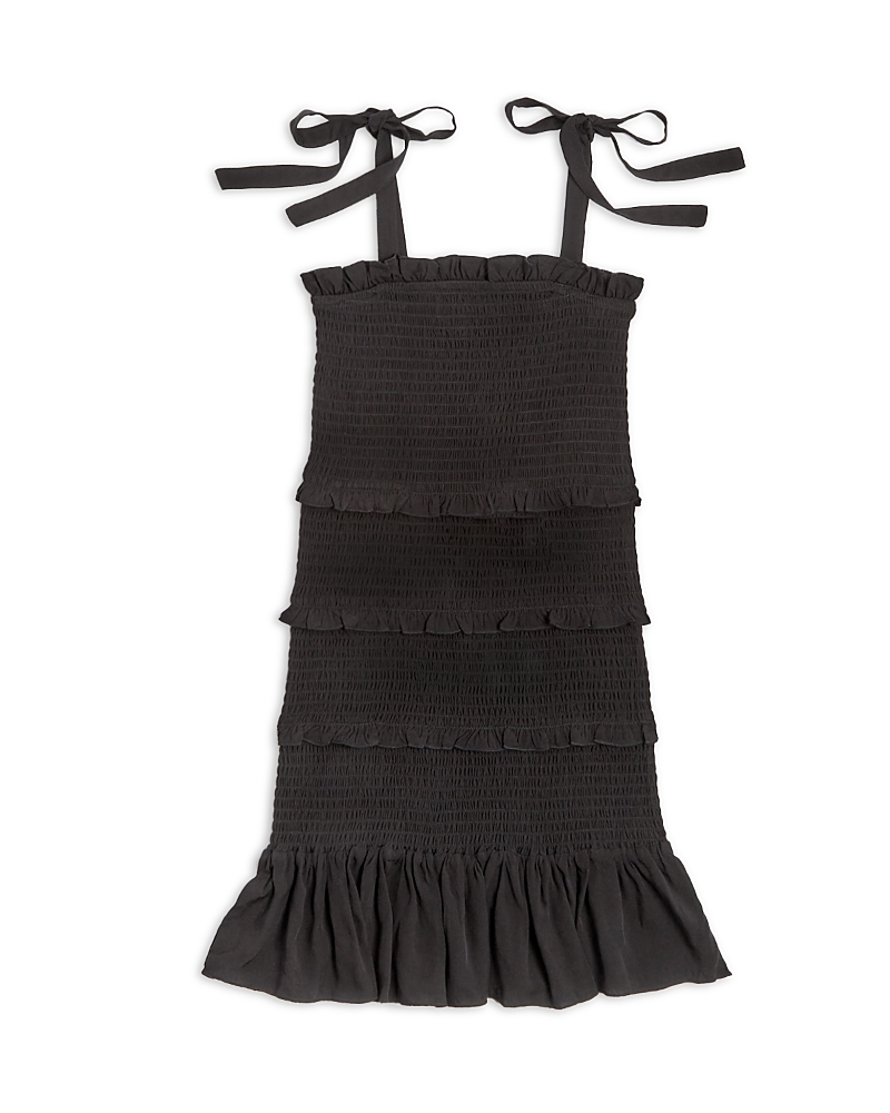 Katiejnyc Girls' Evan Smocked Ruffle Dress - Big Kid In Black