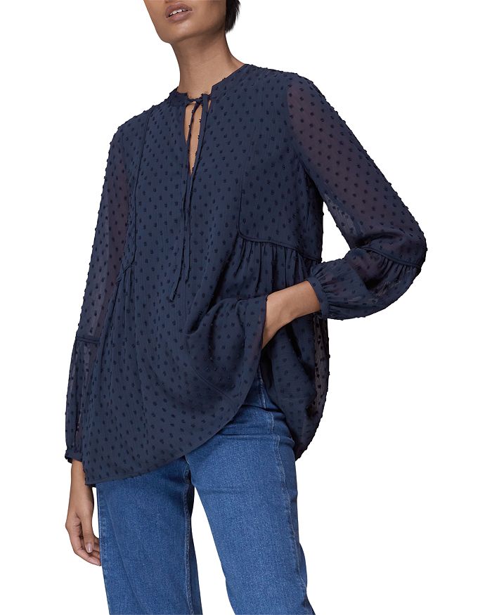 Whistles Verity Dobby Blouse Bloomingdale's
