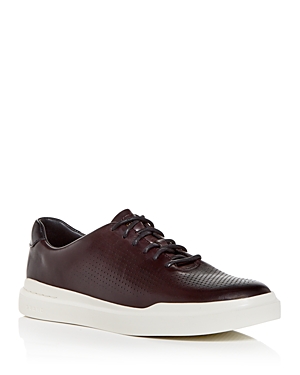 Cole Haan Men's Grandpro Rally Laser Cut Low Top Sneakers In Ch Pinot