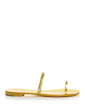 Giuseppe Zanotti Women's Embellished Slide Sandals In Cedrata