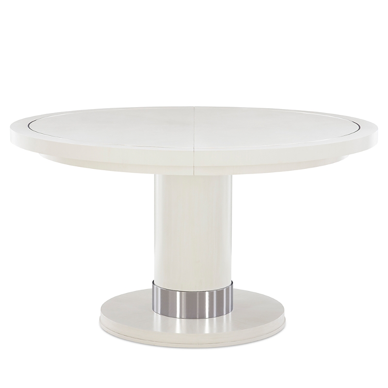 Bernhardt Silhouette Round Dining Table In Eggshell