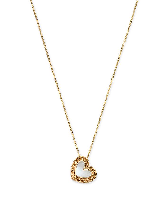 Bloomingdale's - Mother of Pearl Heart Pendant Necklace in 14K Yellow Gold, 18" - 100% Exclusive