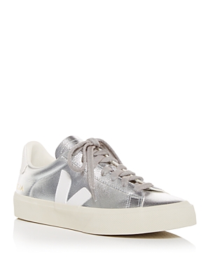 Veja Women's Campo Low Top Sneakers In Silver White