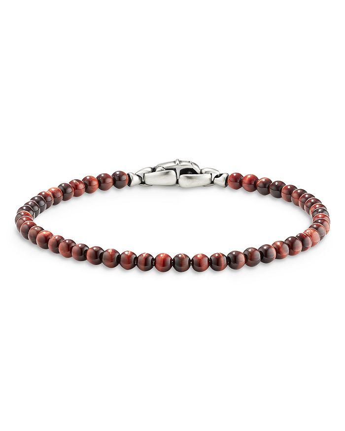 David Yurman Men's Spiritual Beads Bracelet with Red Tiger's Eye