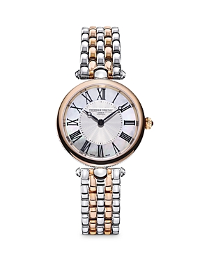 Frederique Constant Classics Art Deco Round Watch, 30mm In Silver/two Tone