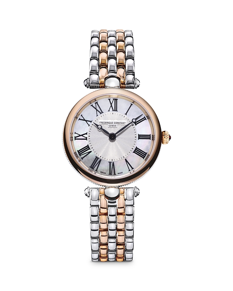 Frederique Constant Classics Art Deco Round Watch, 30mm In Silver/two Tone