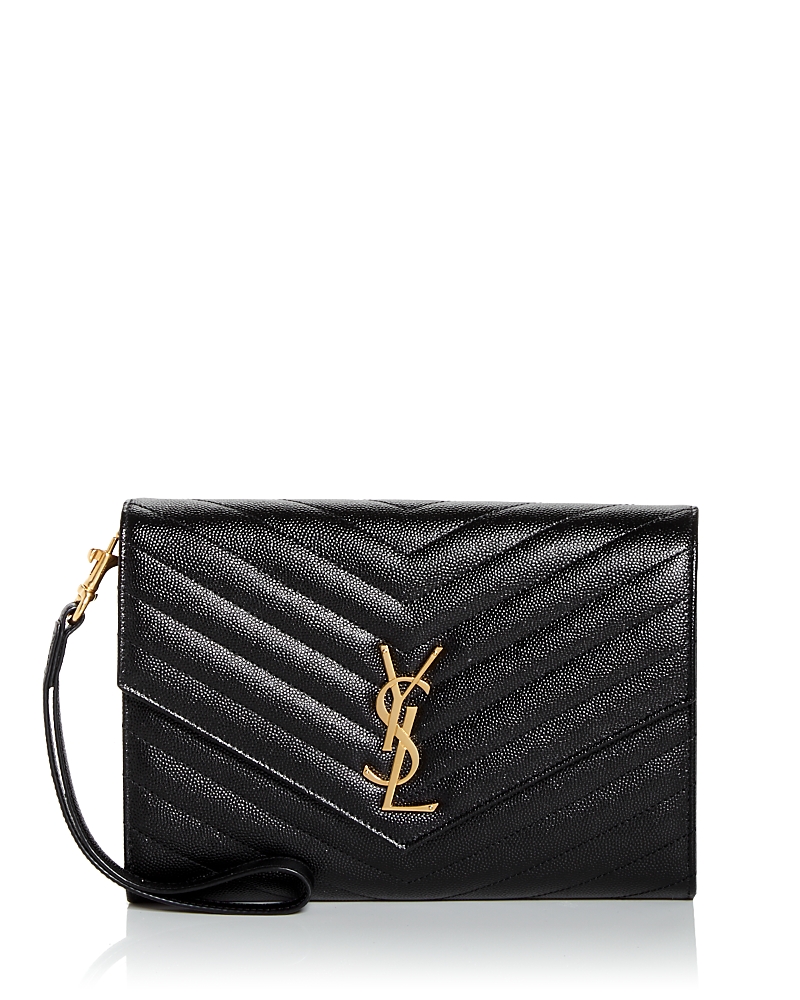 Saint Laurent Cassandre Matelasse Flap Pouch