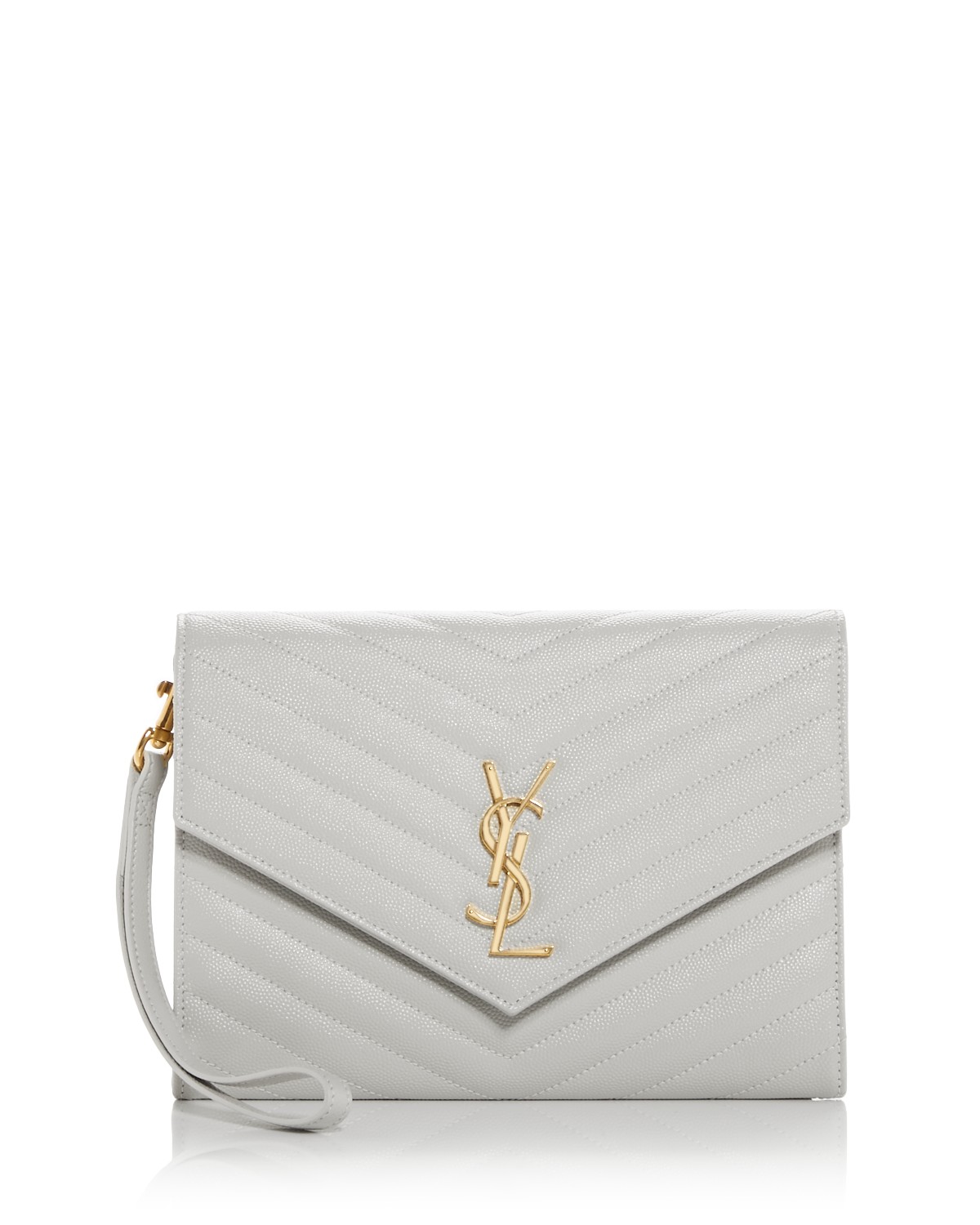 Cassandre Matelassé Flap Pouch in Grain De Poudre Leather