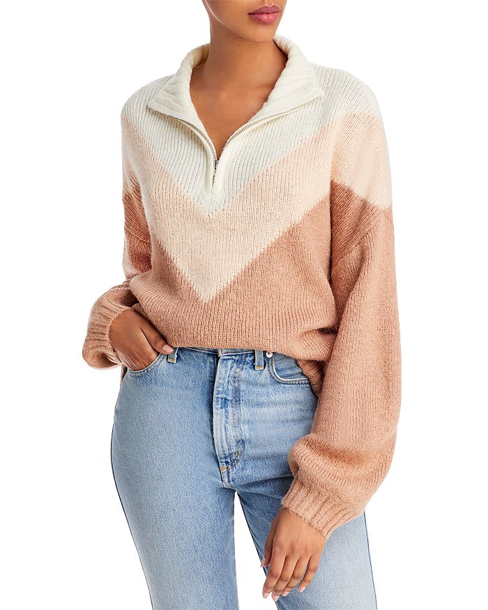 FRENCH CONNECTION Natalya Chevron Knit Top Bloomingdale s