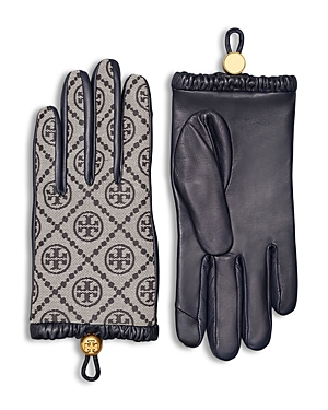 Tory Burch Women's T Monogram Toggle Gloves In Tory Navy