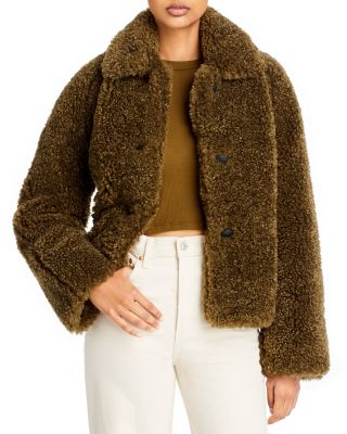 rag & bone Hesper Cropped Faux Fur Jacket | Bloomingdale's
