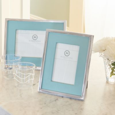 Leather with Metal Border Frame, 4&amp;quot; x 6&amp;quot;